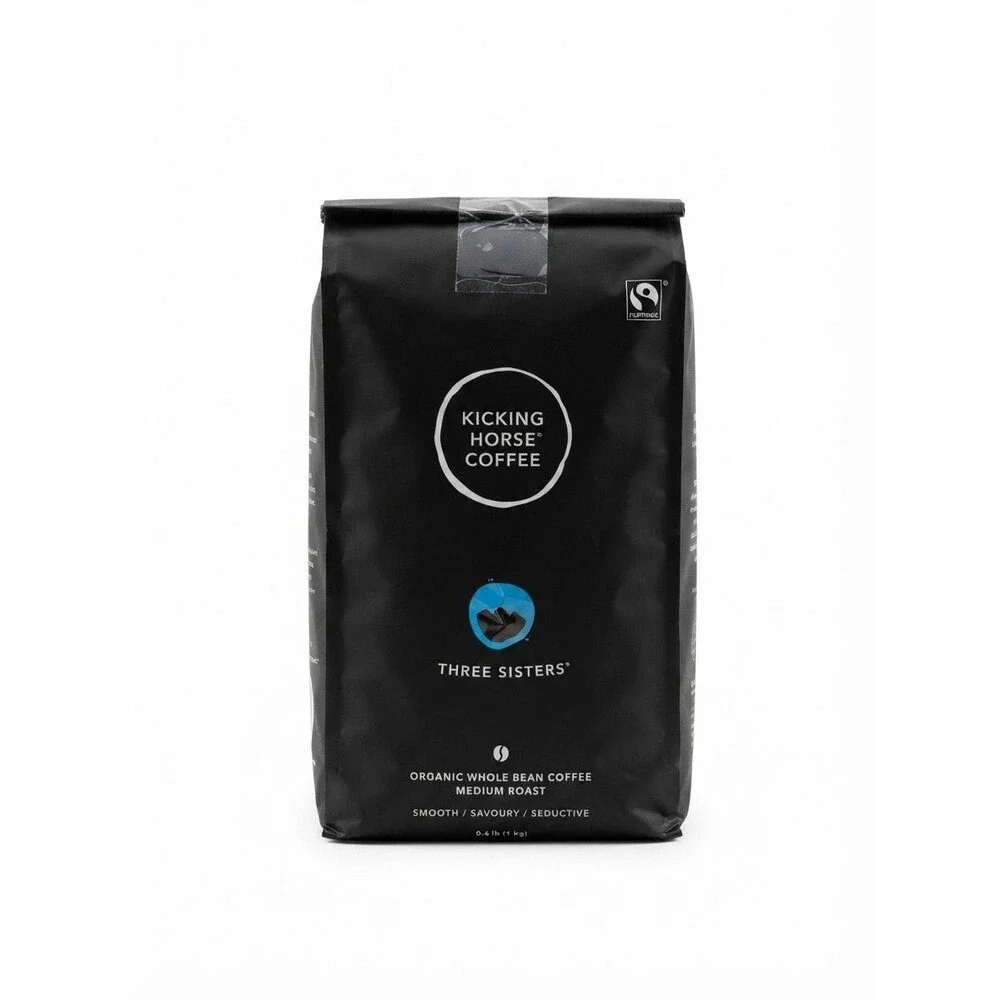 Kicking Horse Coffee Three Sisters Whole Bean Medium Roast 2.2 lb Organic